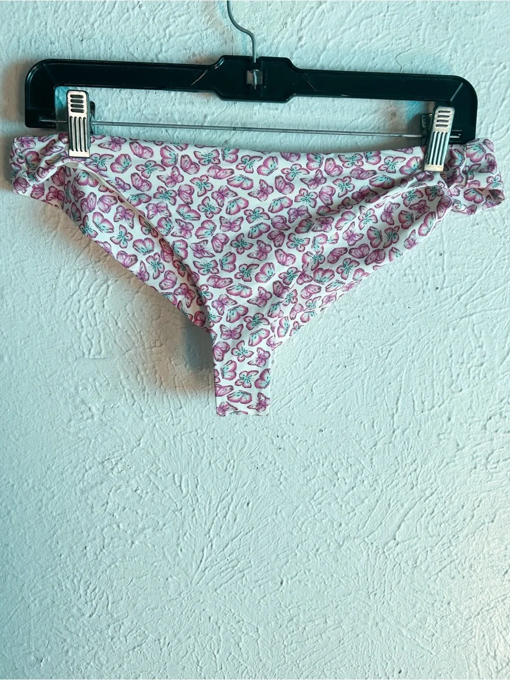 Frankie’s Bikini Carrie Bandeau Top Taylor Bottom Papillon Butterfly Pink Large